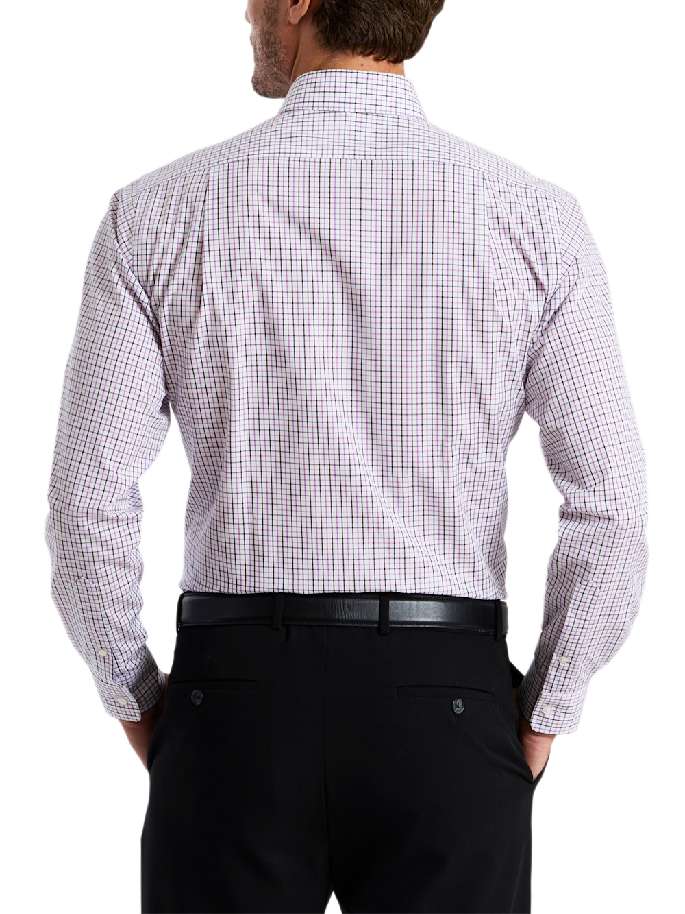Alternate Shot of Men's white/purple  Shirts  - 4