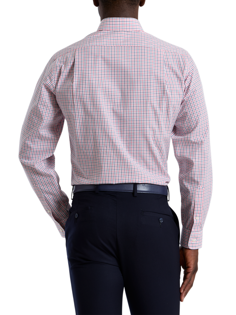 Alternate Shot of Men's white/pink  Shirts  - 4