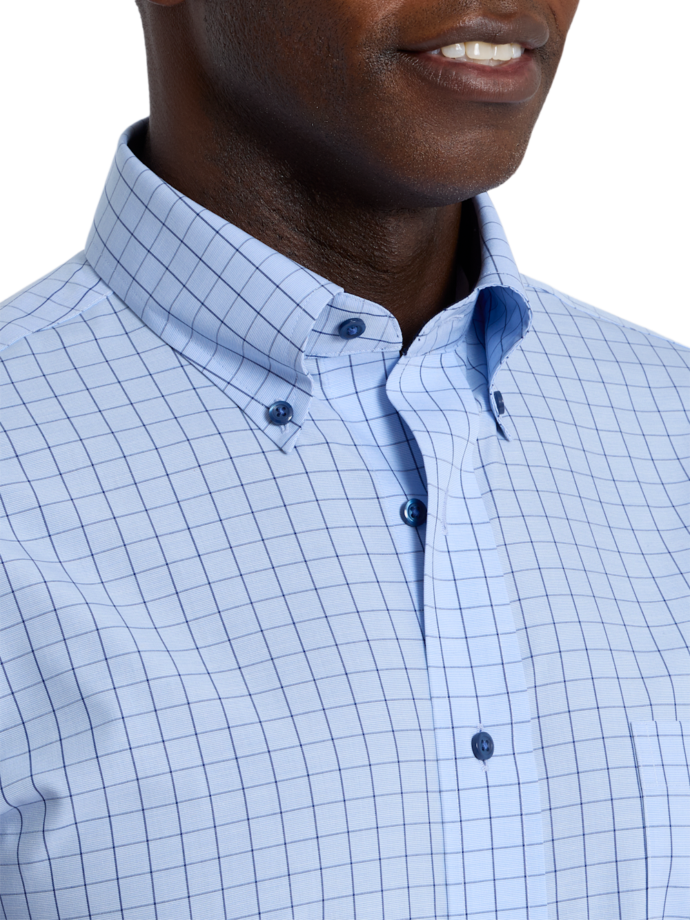 Alternate Shot of Men's blue  Shirts  - 2