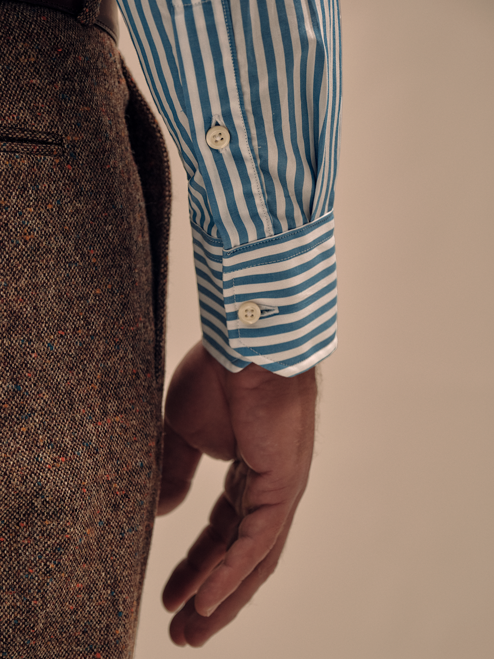 T/f Stripe Spread Collar Dress Shirt