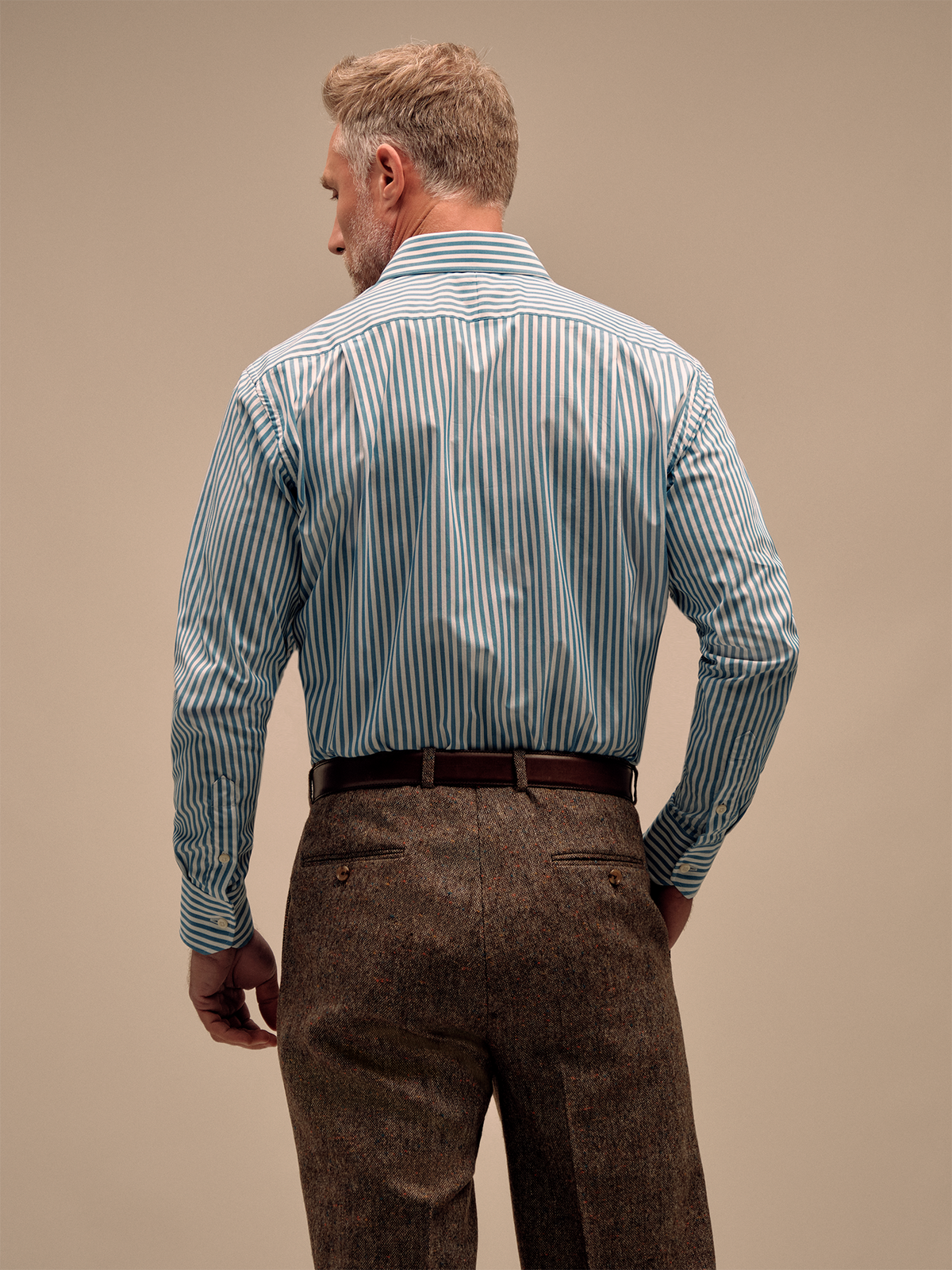Alternate Shot of Men's turquoise  Shirts  - 3