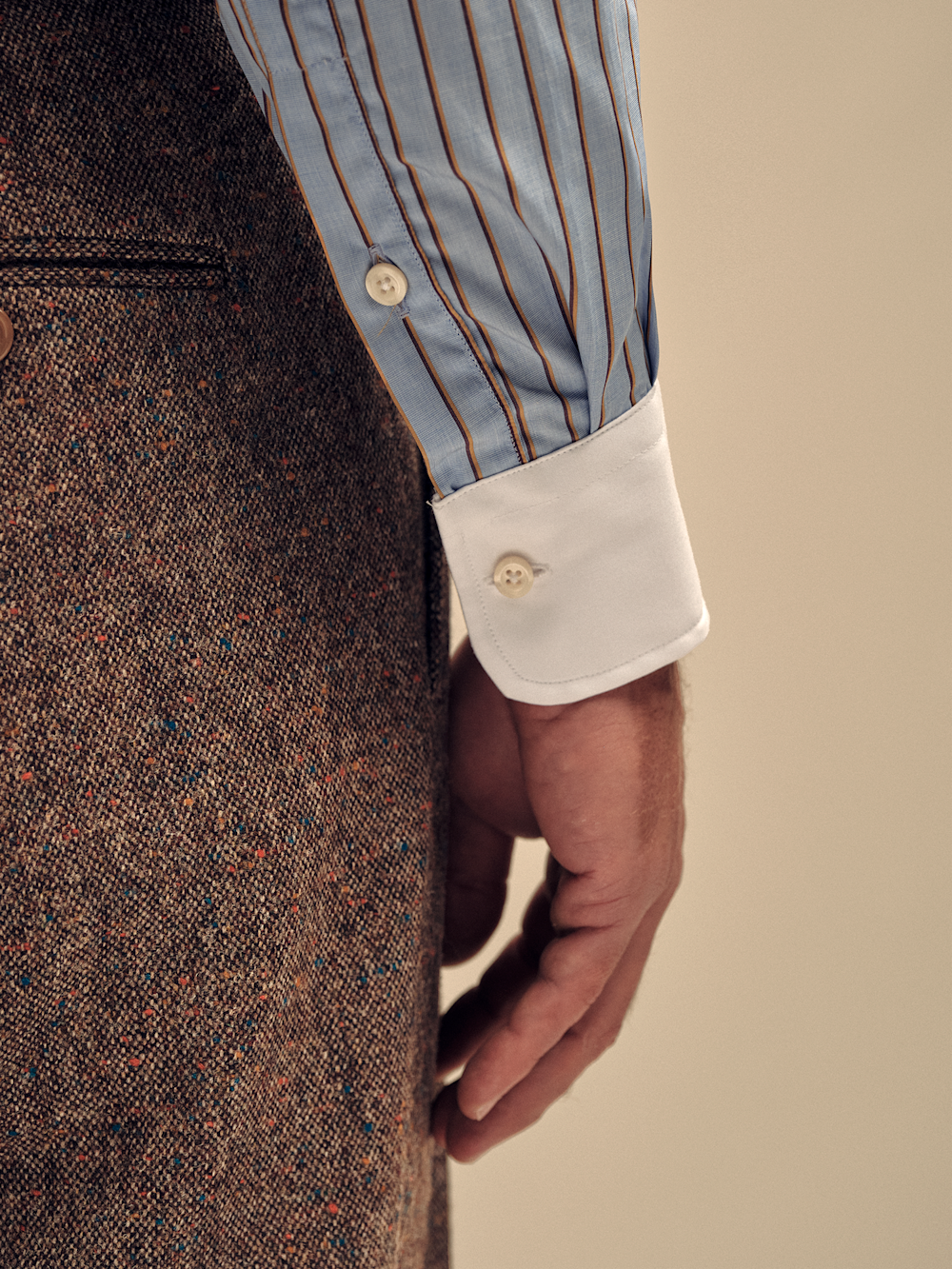T/f Stripe Club Collar Dress Shirt