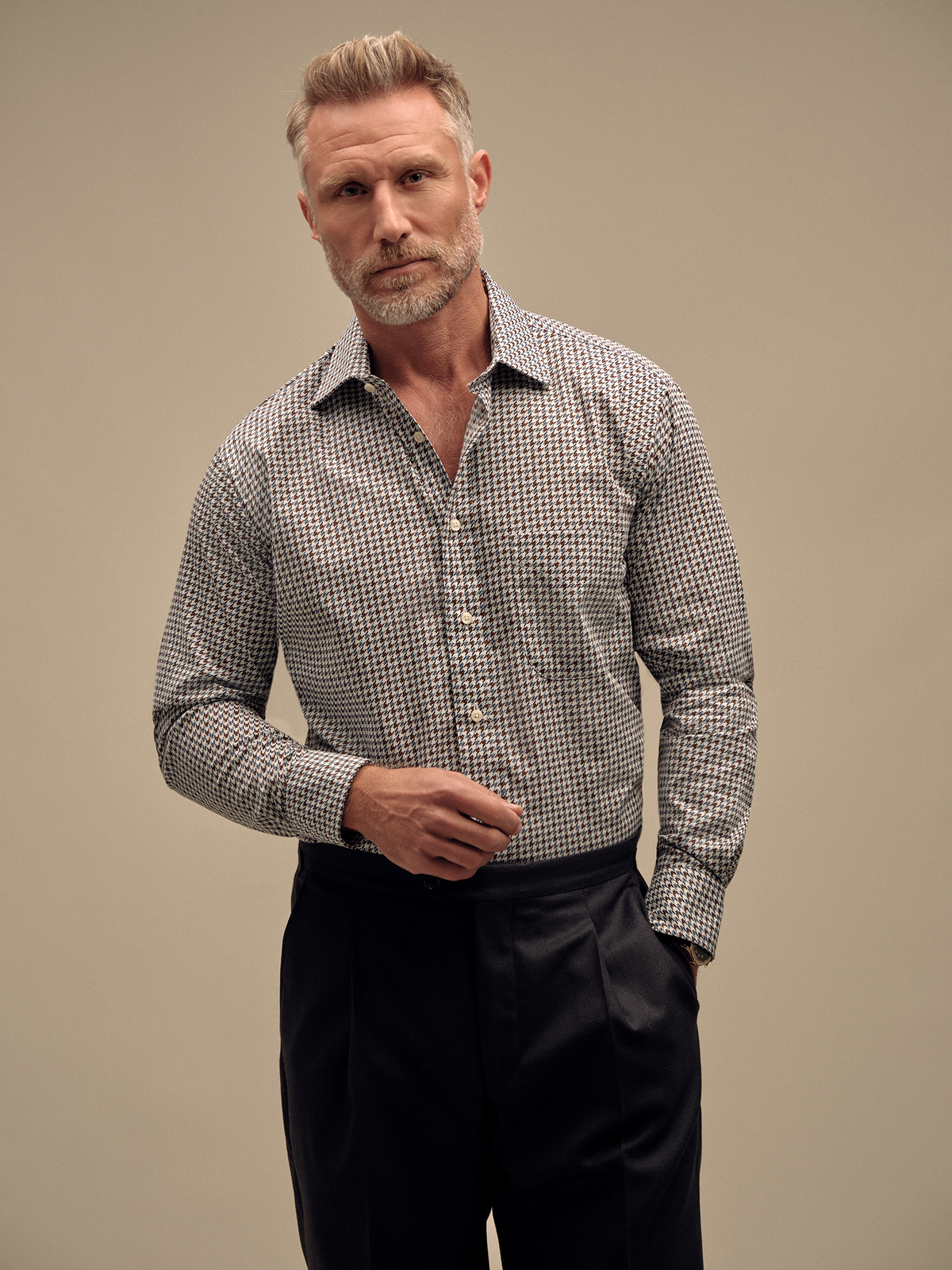 Houndstooth Dress Shirt - Multi