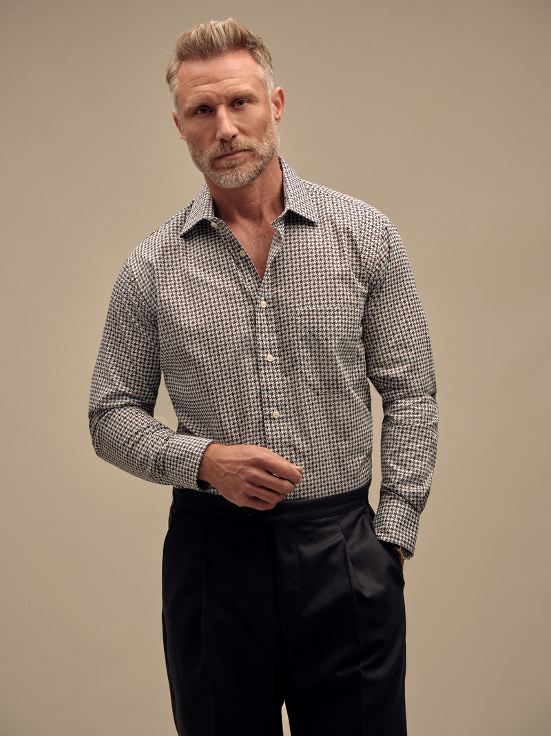 Houndstooth Dress Shirt - Multi