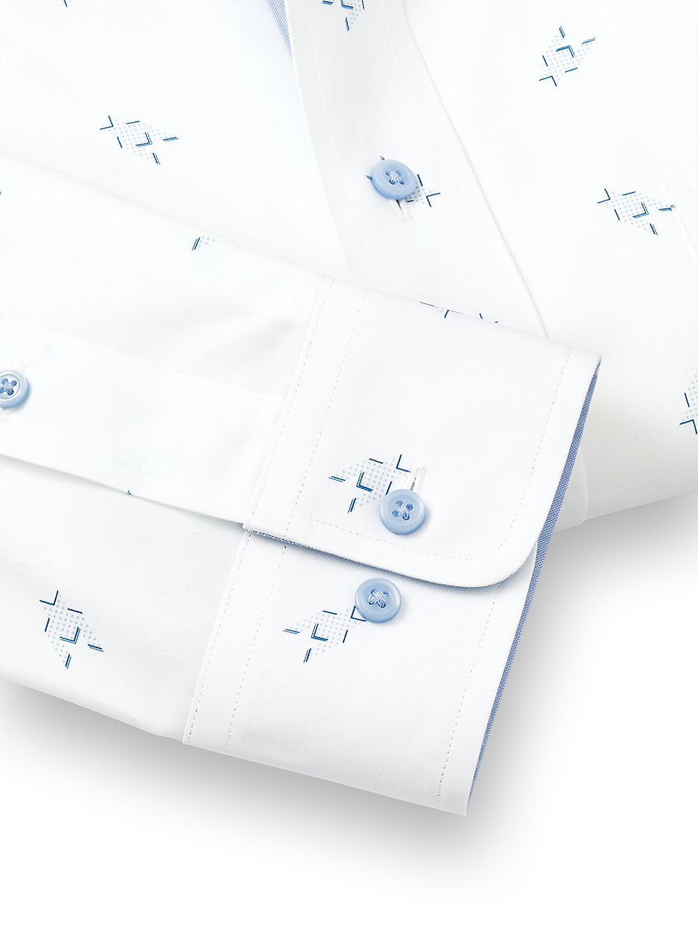 Alternate Image of Non-iron Cotton Houndstooth Print Dress Shirt With Contrast Trim-3