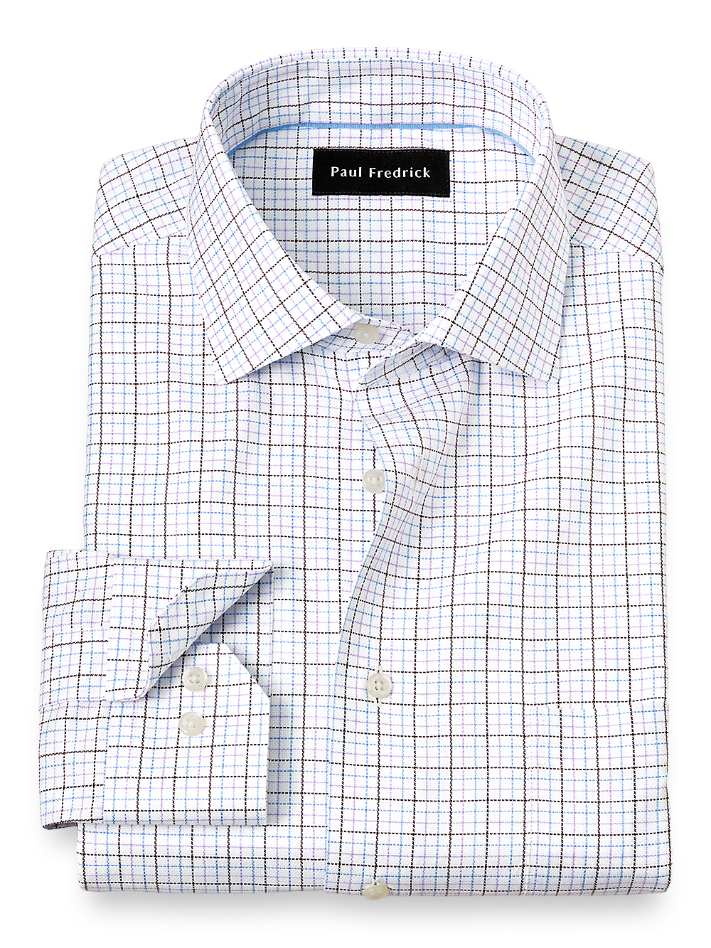 Royal Oxford Comfort Stretch Non-Iron Tattersall Dress Shirt  