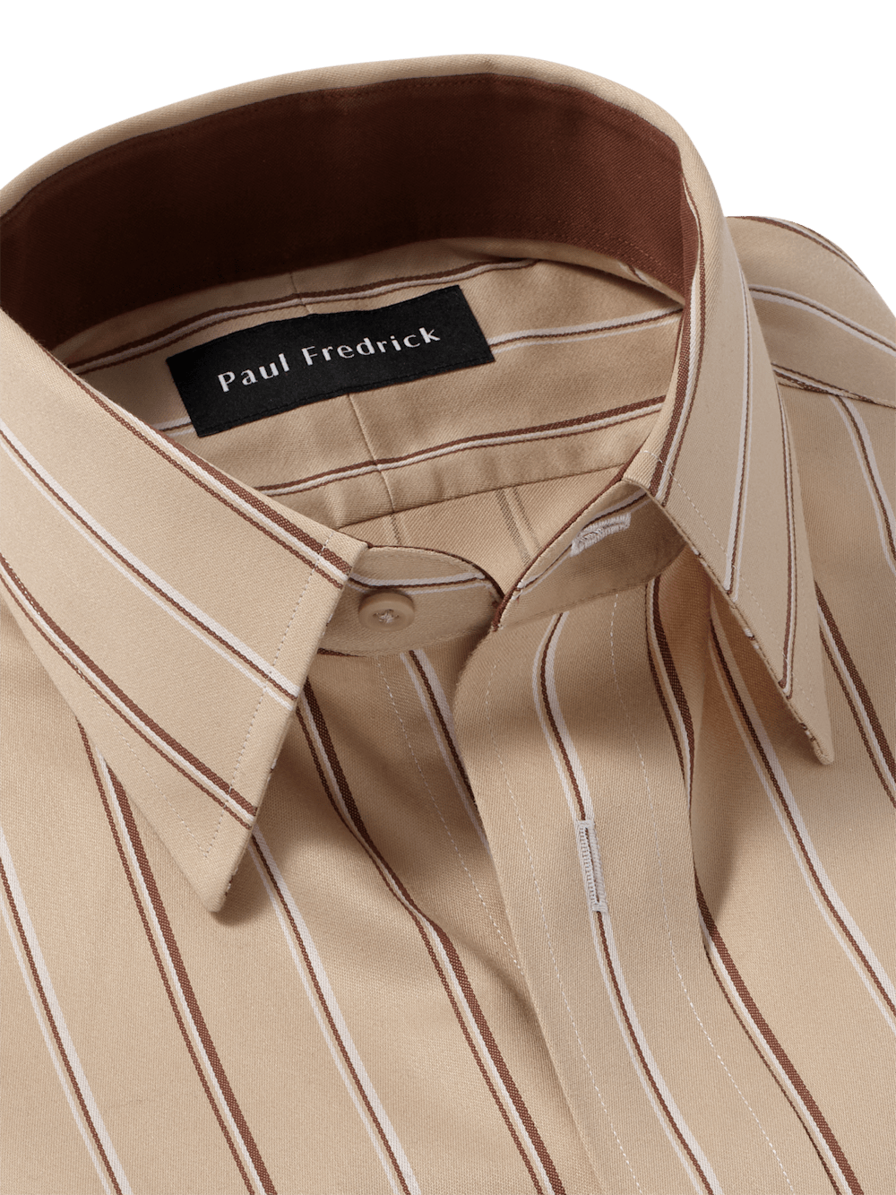 men's tan dress shirt Hisdern Champagne Cloud Stretch Dress Shirt for Corporate Workwear L