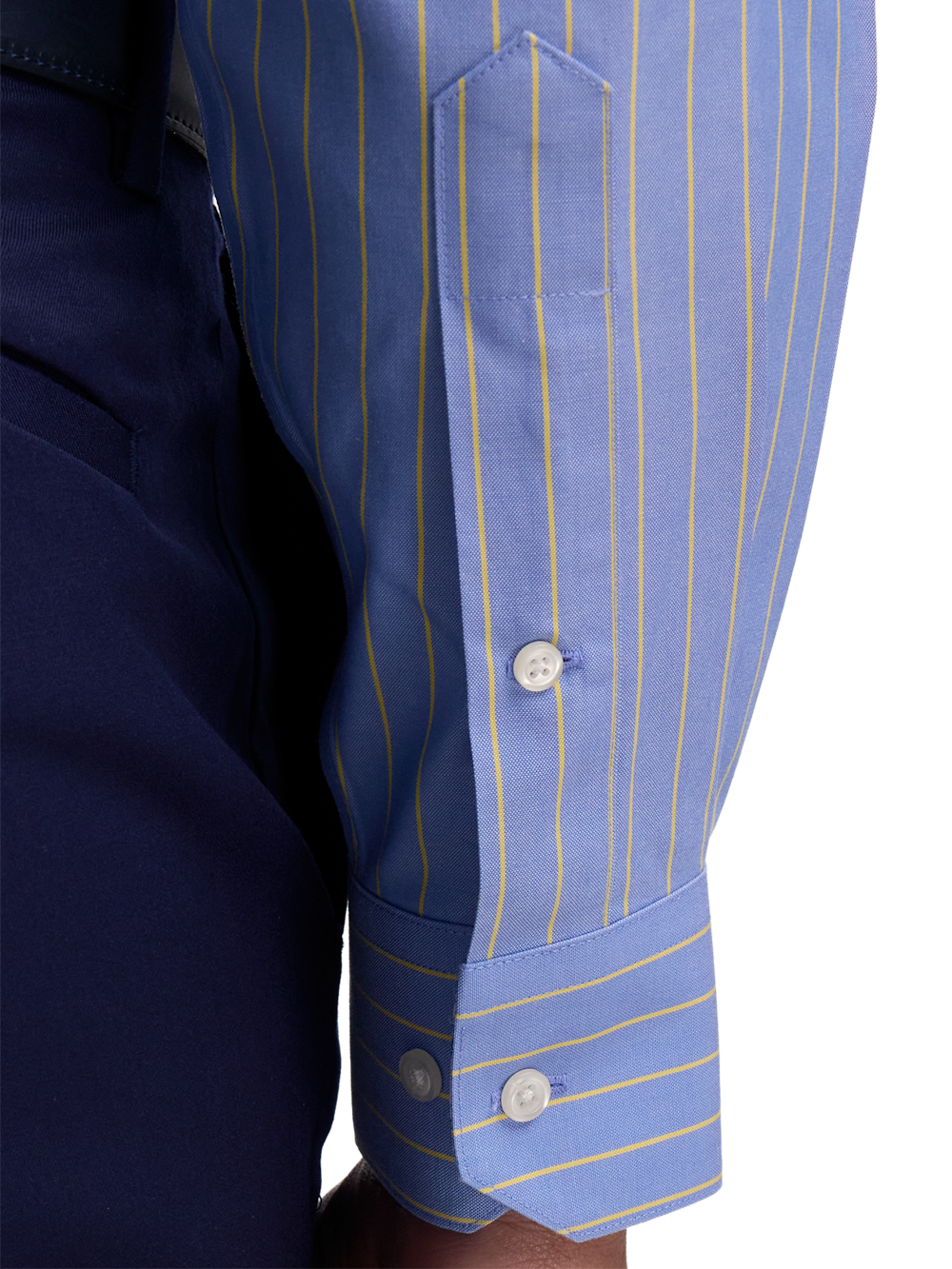 Alternate Image of Non-iron Cotton Stripe Dress Shirt With Contrast Trim-3