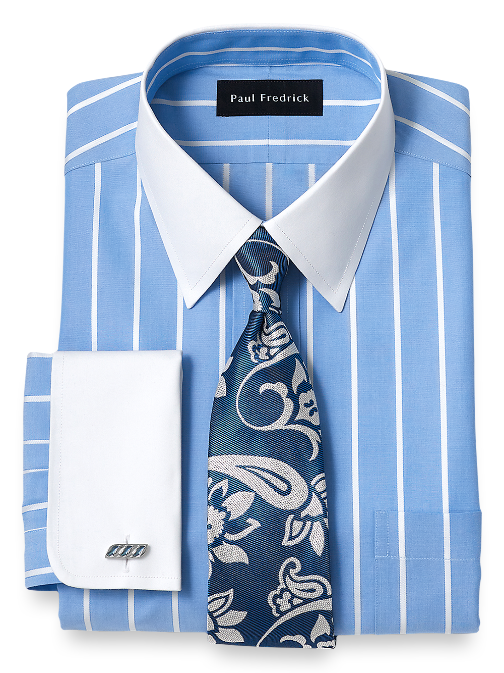 Alternate Image of Non-iron Cotton Stripe Dress Shirt-1