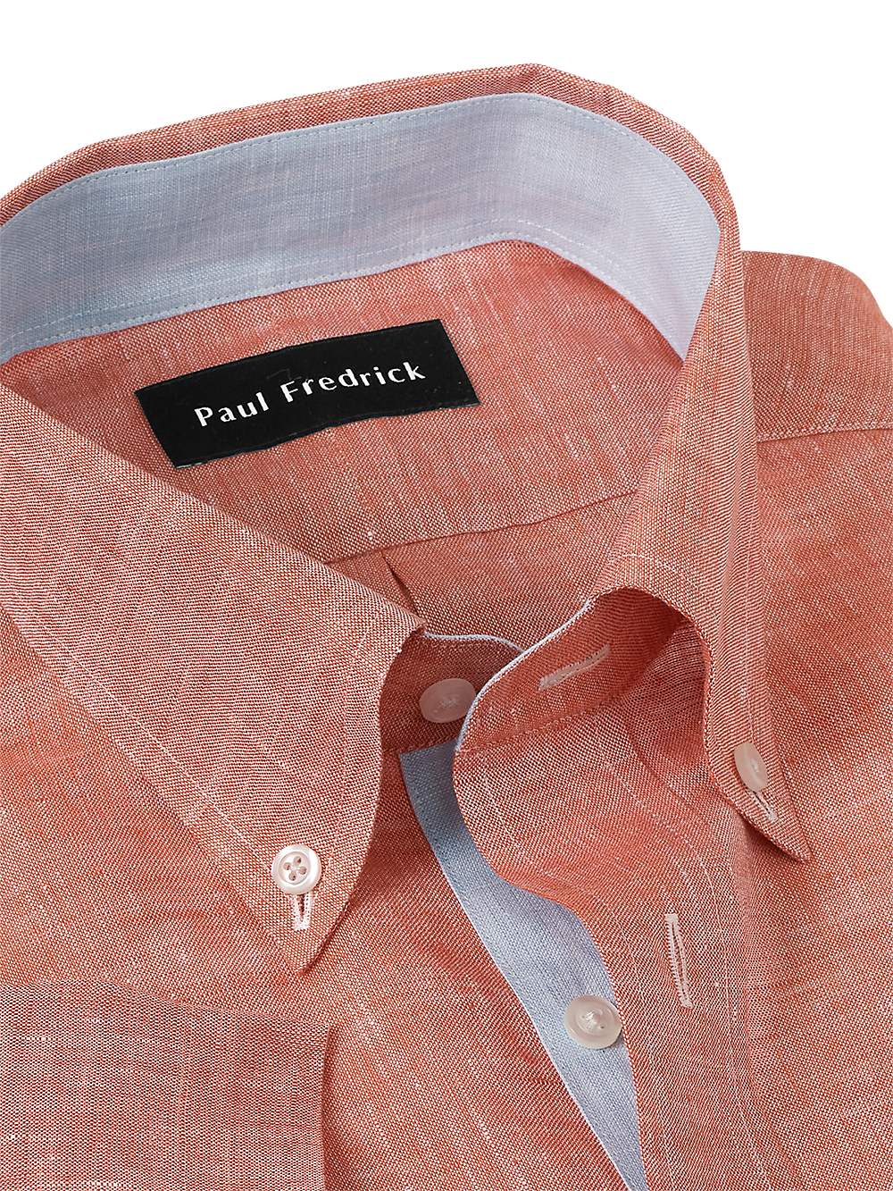 Alternate Image of Non-iron Linen Solid Dress Shirt With Contrast Trim-2