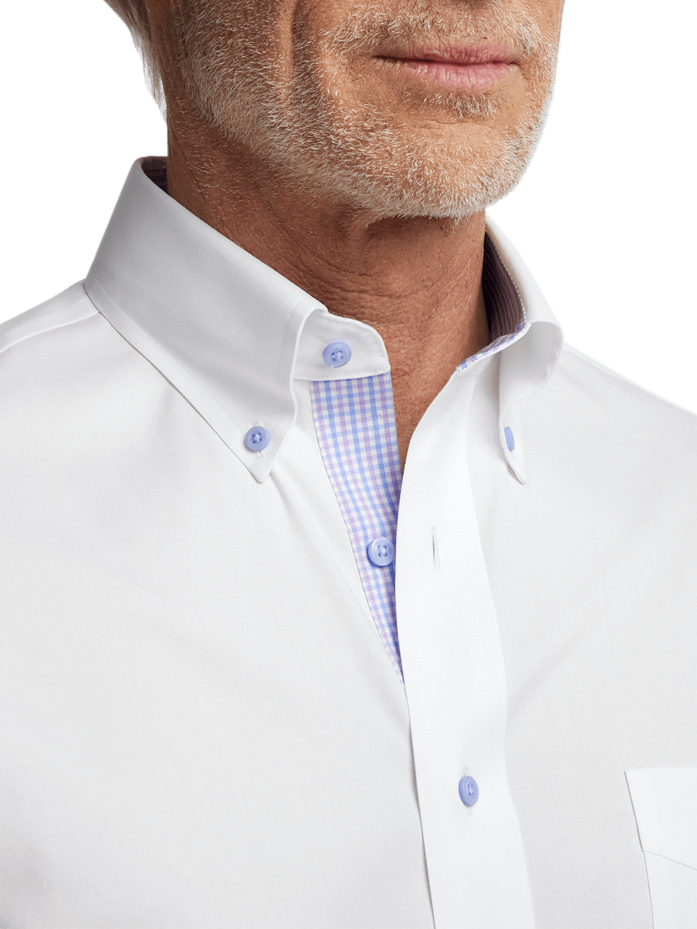 Alternate Image of Comfort Stretch Non-iron Solid Dress Shirt With Contrast Trim-2