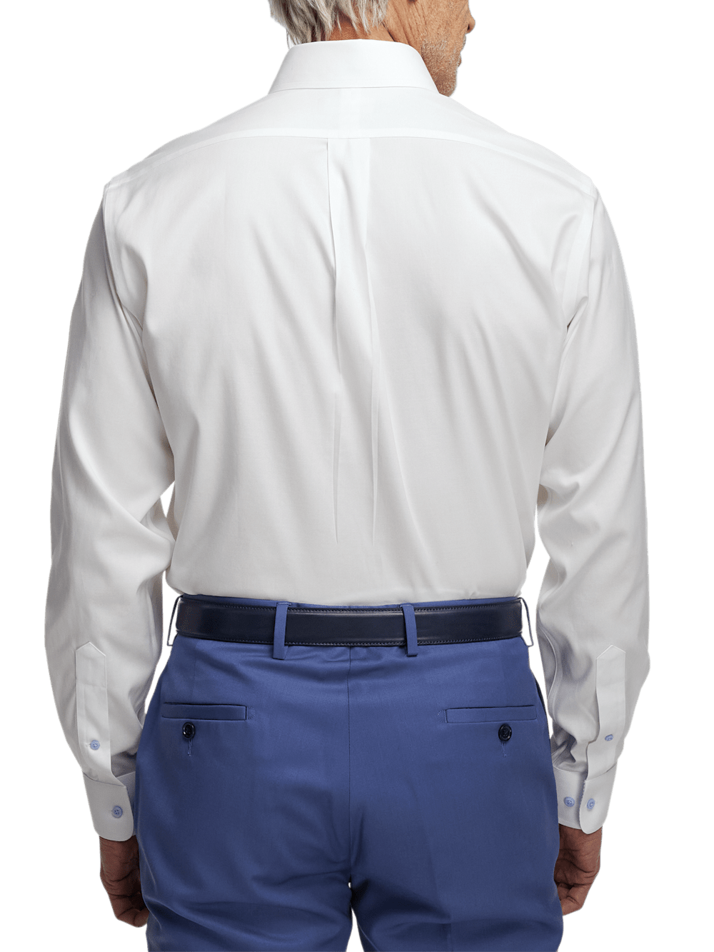 Alternate Image of Comfort Stretch Non-iron Solid Dress Shirt With Contrast Trim-4