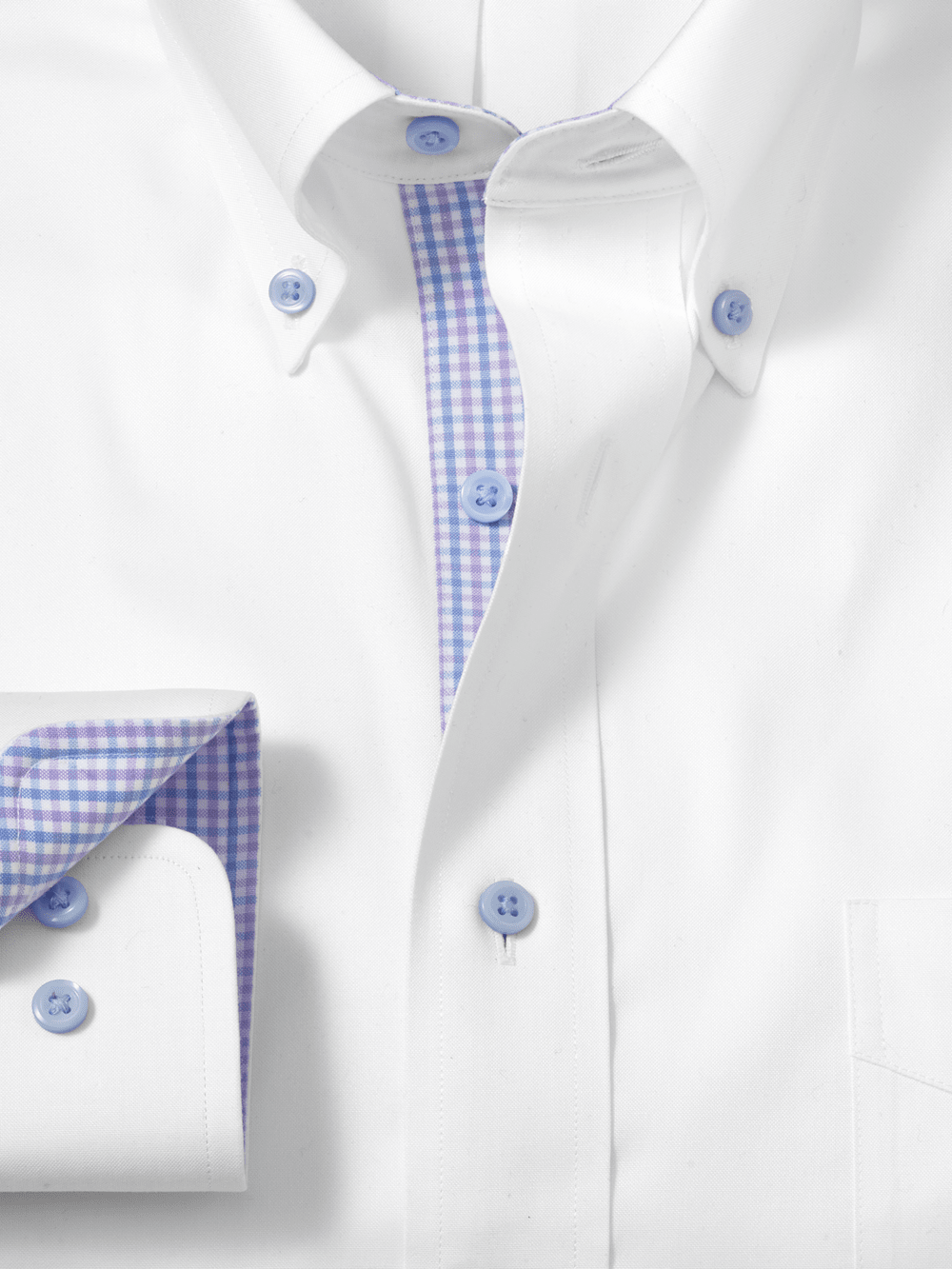 Alternate Image of Comfort Stretch Non-iron Solid Dress Shirt With Contrast Trim-5
