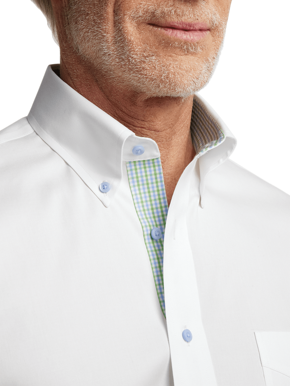 Alternate Image of Comfort Stretch Non-iron Solid Dress Shirt With Contrast Trim-2