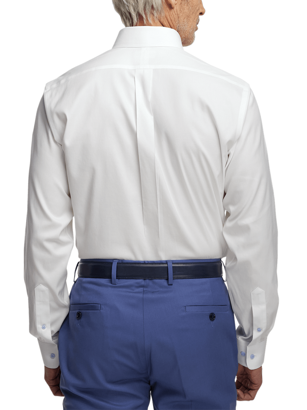 Alternate Image of Comfort Stretch Non-iron Solid Dress Shirt With Contrast Trim-4