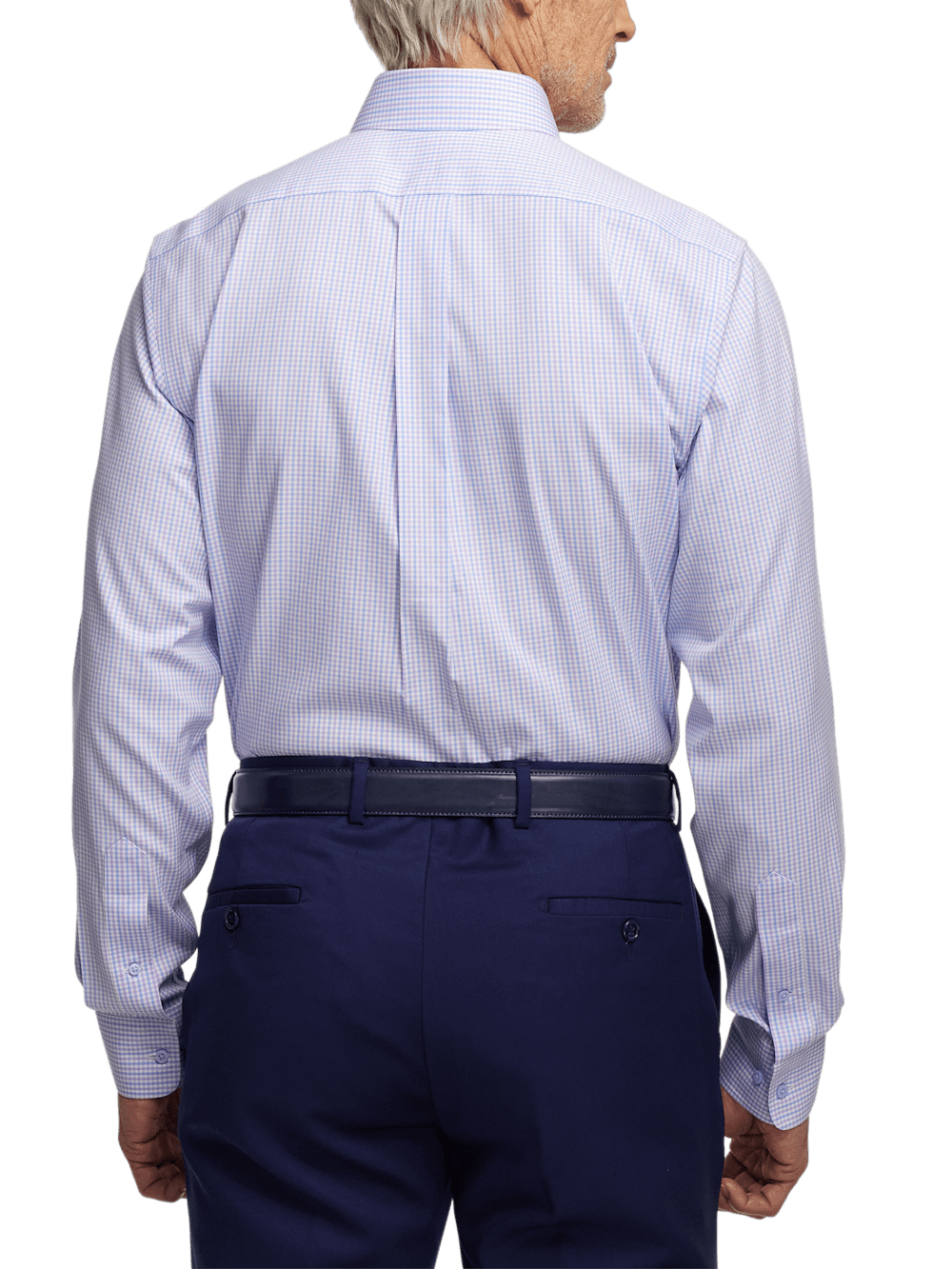 Alternate Image of Comfort Stretch Non-iron Gingham Dress Shirt With Contrast Trim-4