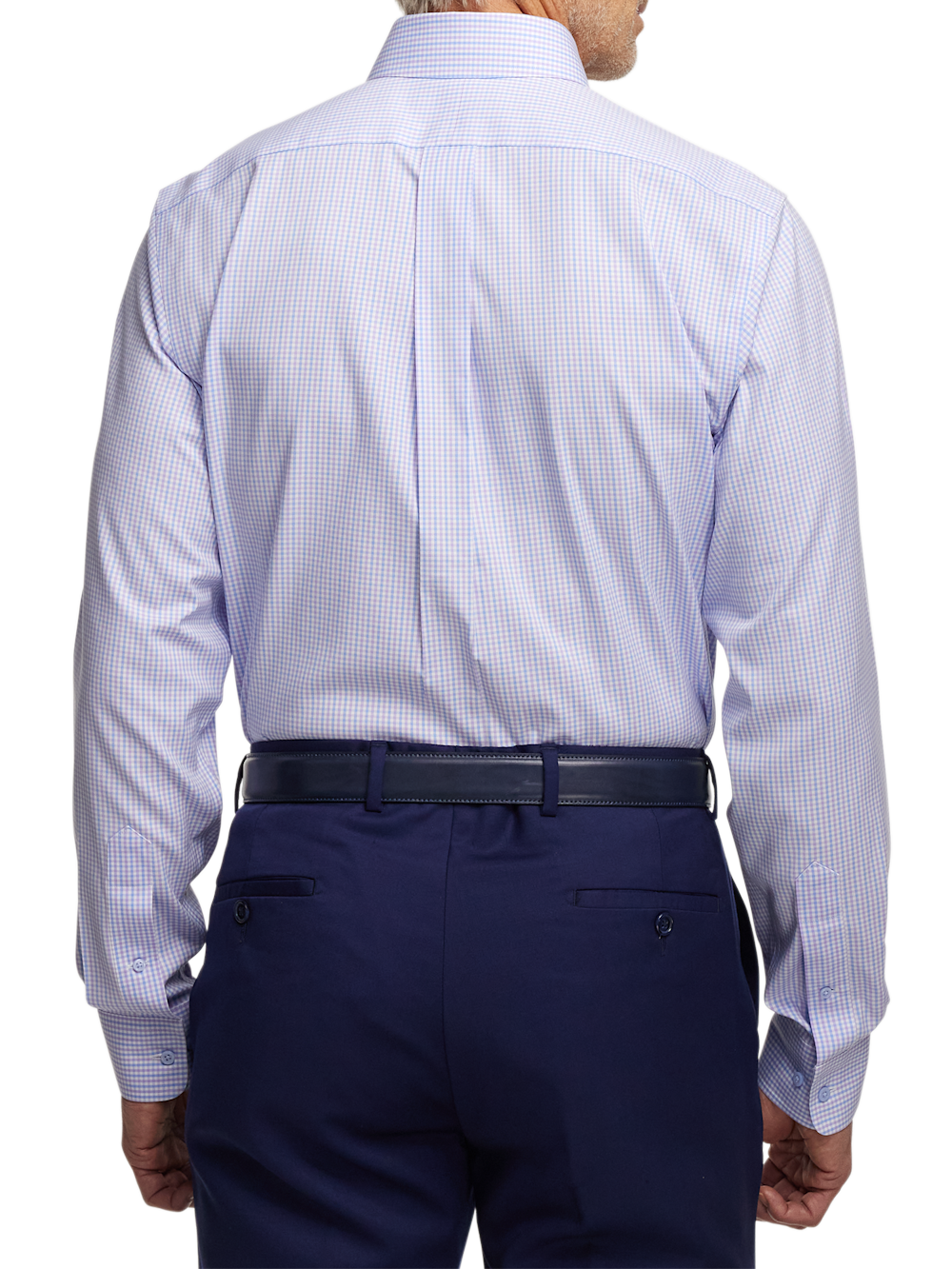 Alternate Image of Comfort Stretch Non-iron Gingham Dress Shirt With Contrast Trim-4