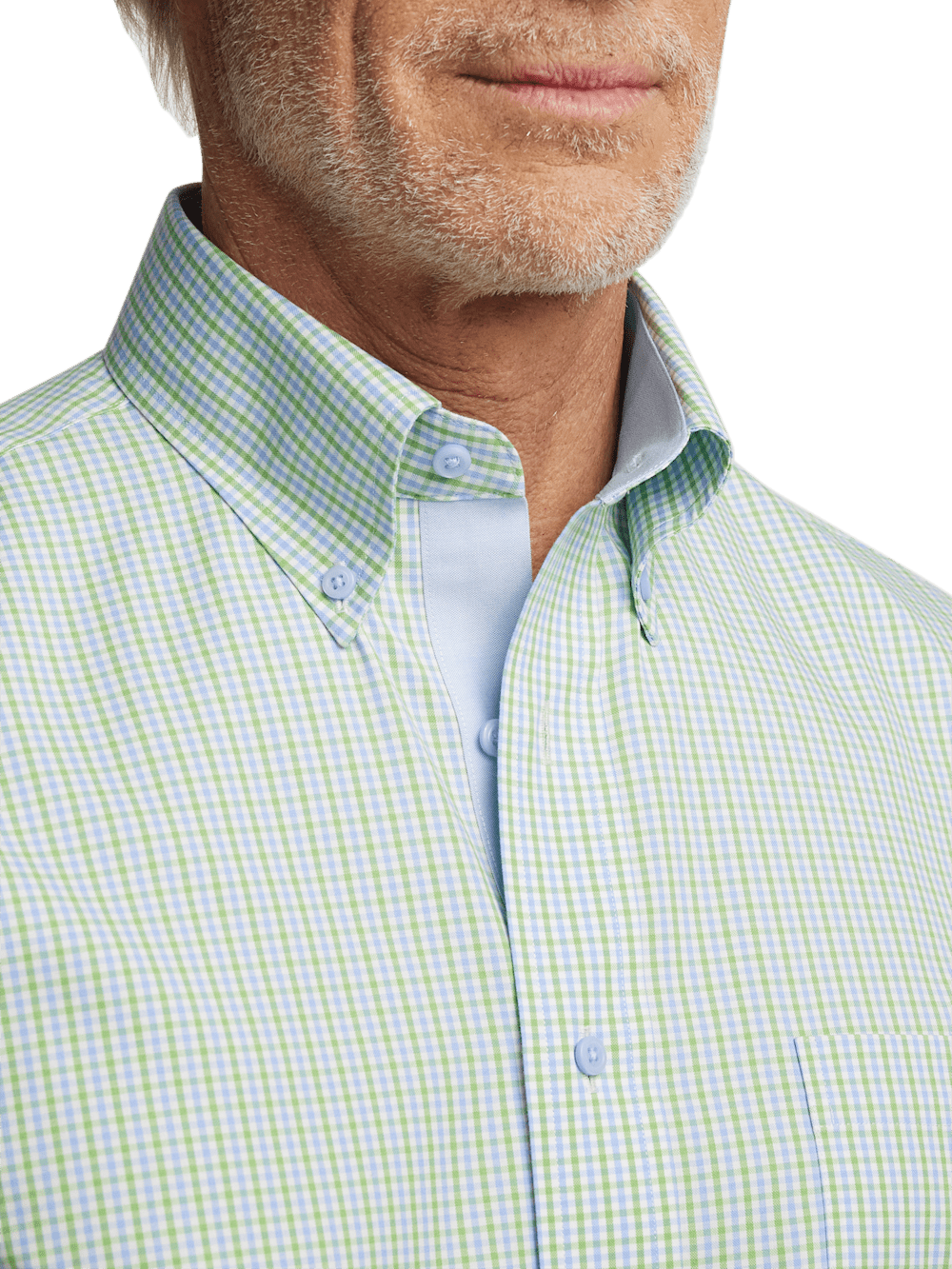 Alternate Image of Comfort Stretch Non-iron Gingham Dress Shirt With Contrast Trim-2