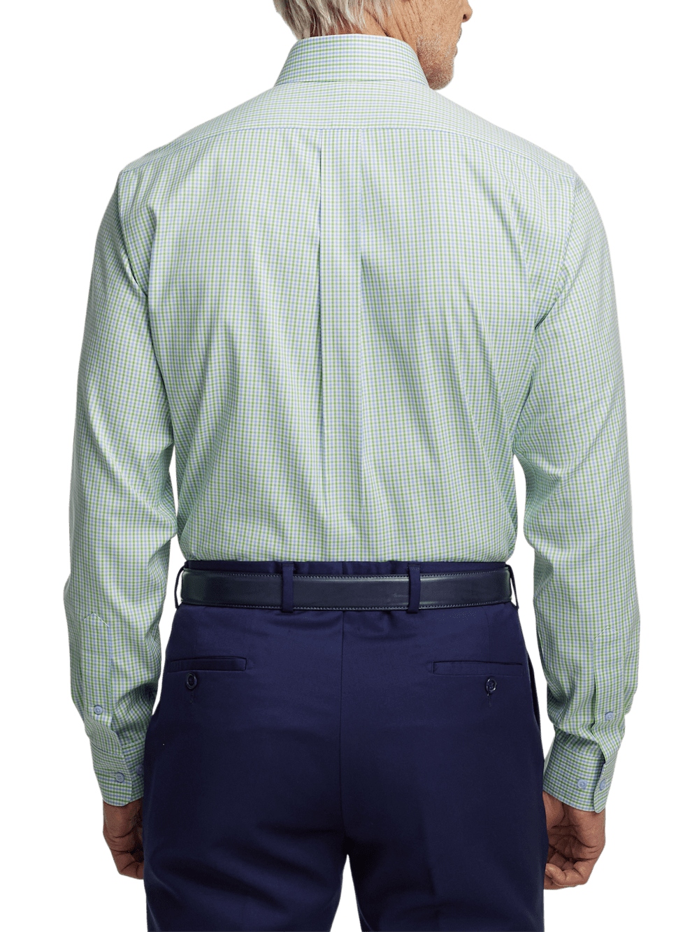 Alternate Image of Comfort Stretch Non-iron Gingham Dress Shirt With Contrast Trim-4