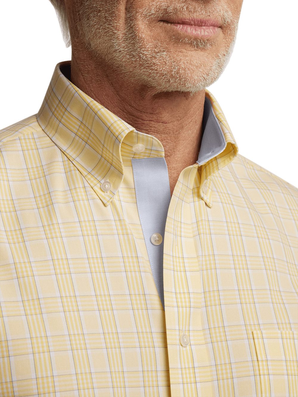 Alternate Image of Comfort Stretch Non-iron Check Dress Shirt With Contrast Trim-2