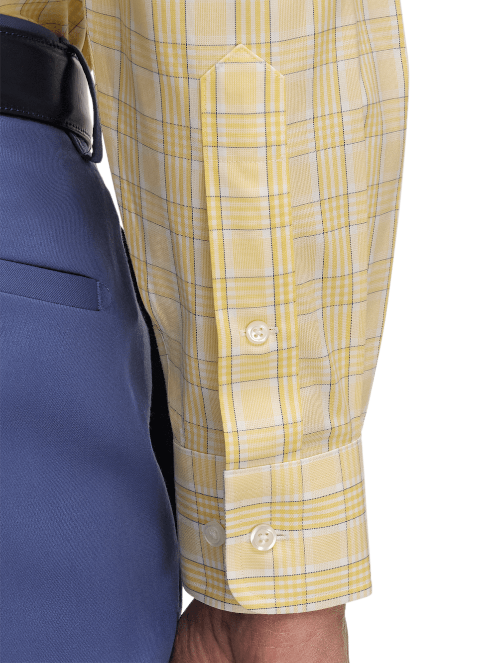 Alternate Image of Comfort Stretch Non-iron Check Dress Shirt With Contrast Trim-3