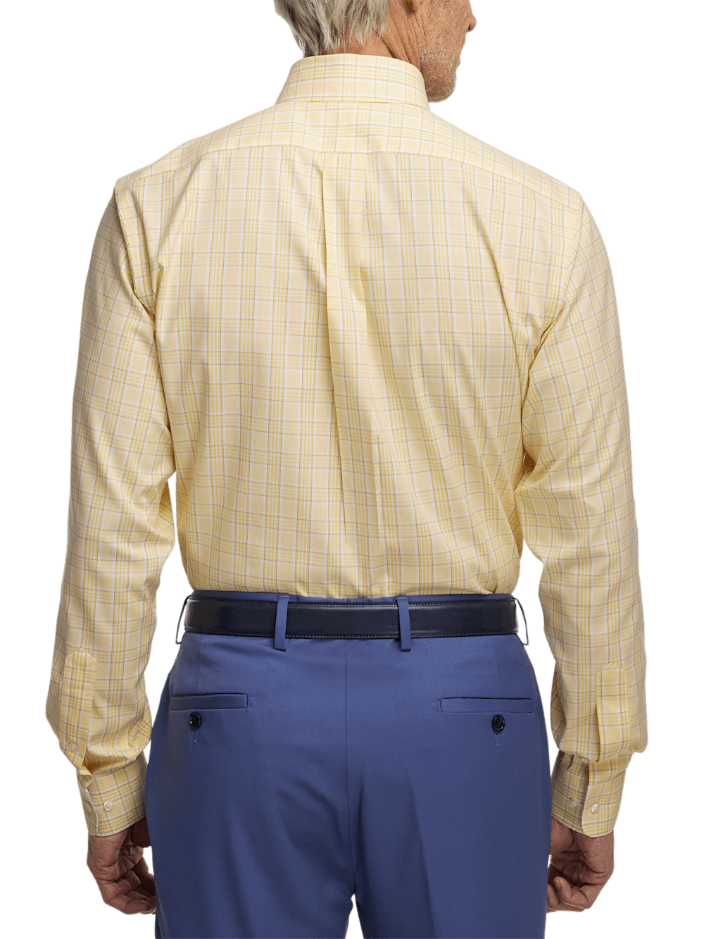 Alternate Image of Comfort Stretch Non-iron Check Dress Shirt With Contrast Trim-4