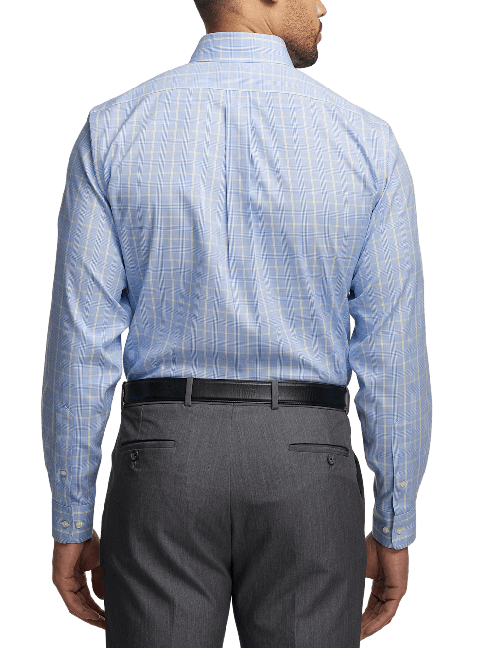 Alternate Image of Comfort Stretch Non-iron Glen Plaid Dress Shirt With Contrast Trim-4