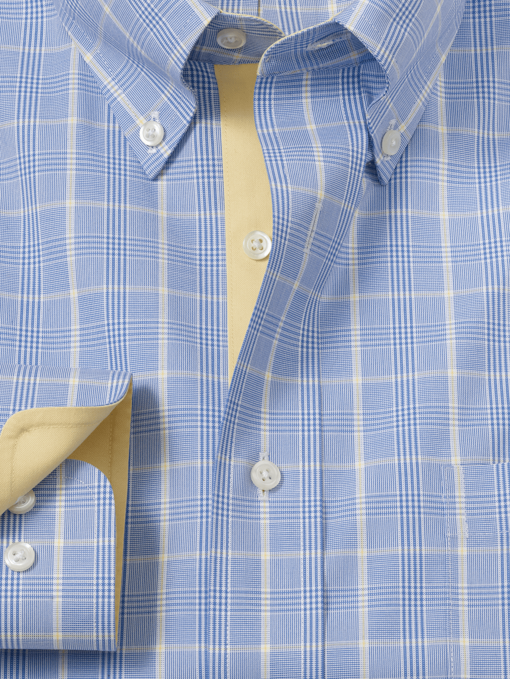 Alternate Image of Comfort Stretch Non-iron Glen Plaid Dress Shirt With Contrast Trim-5