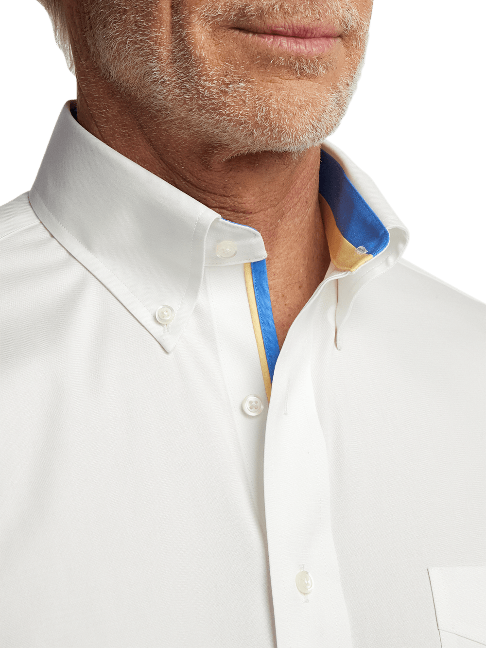 Alternate Image of Comfort Stretch Non-iron Solid Dress Shirt With Contrast Trim-2