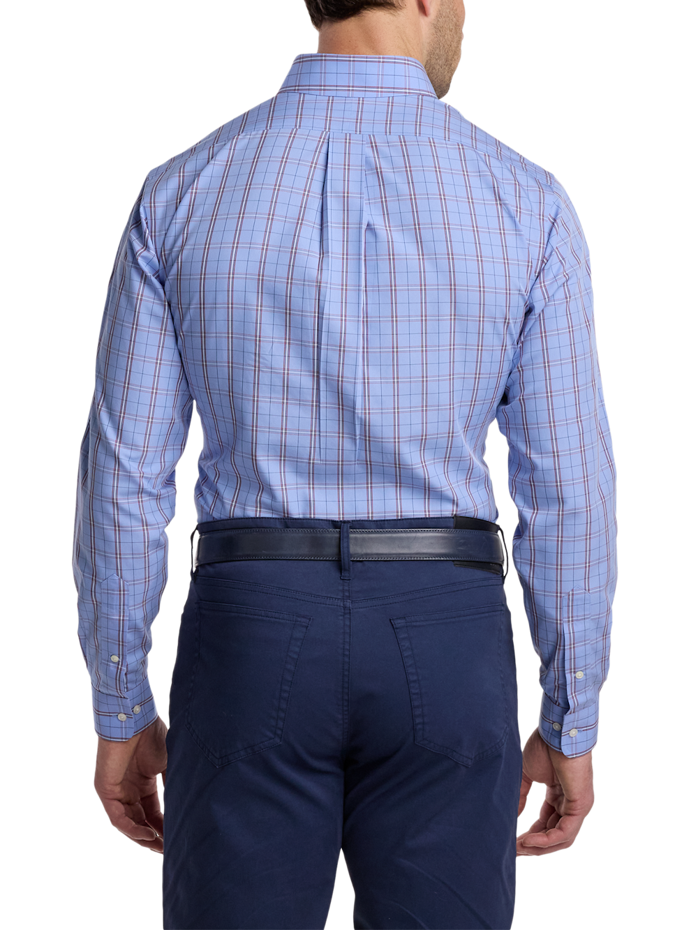 Alternate Image of Non-iron Cotton Check Dress Shirt With Contrast Trim-4