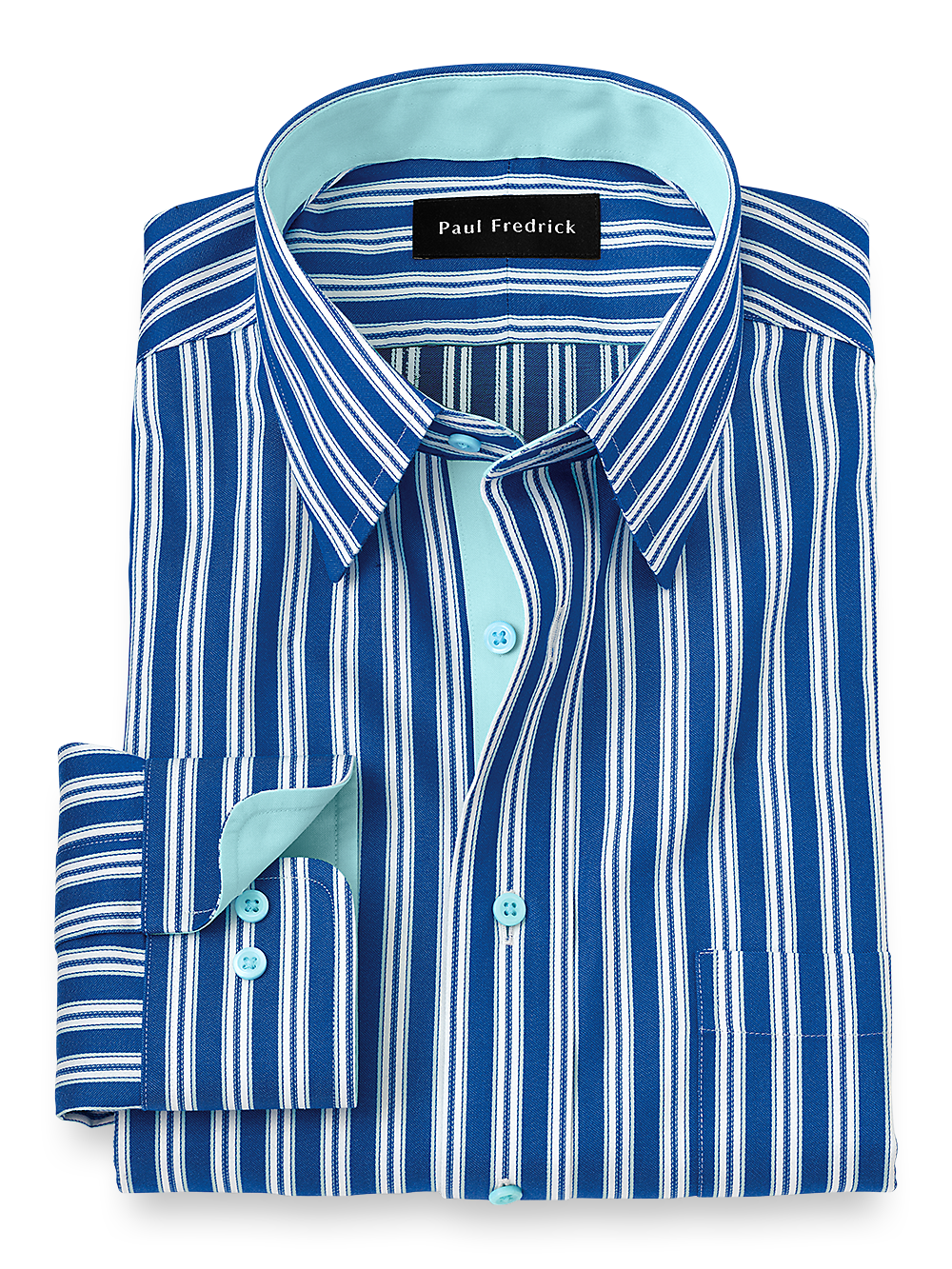 本当に信頼出来る商品 With Shirt Dress Stripe Cotton Non-Iron Contrast Blue - Trim トレーナー/スウェット