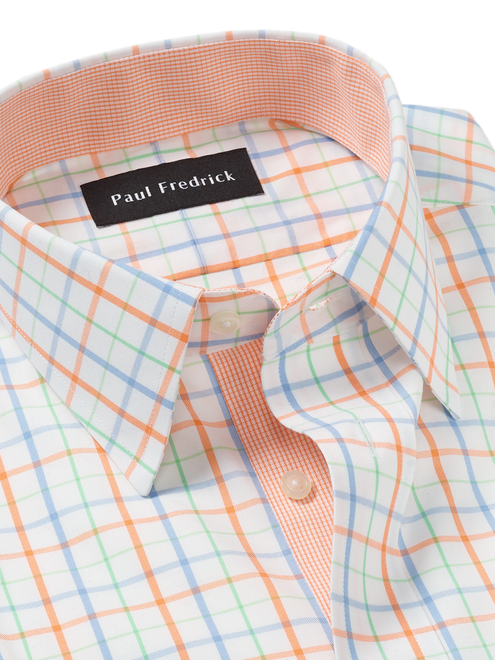 Alternate Image of Comfort Stretch Non-iron Check Dress Shirt With Contrast Trim-6