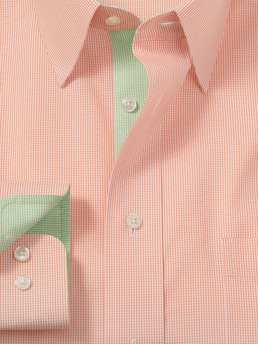 Alternate Image of Comfort Stretch Non-iron Check Dress Shirt With Contrast Trim-5