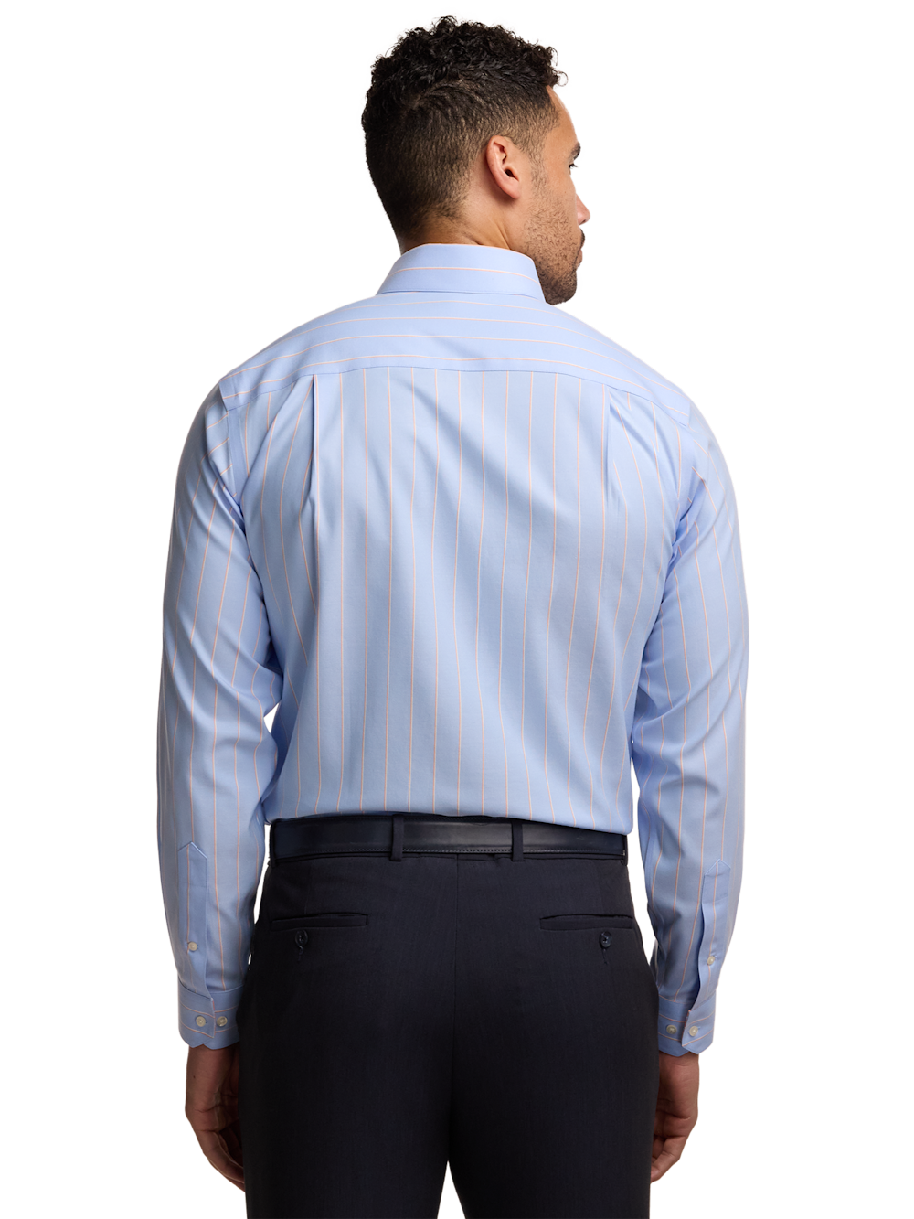 Alternate Image of Traveler Cotton Blend Stripe Dress Shirt With Contrast Trim-4