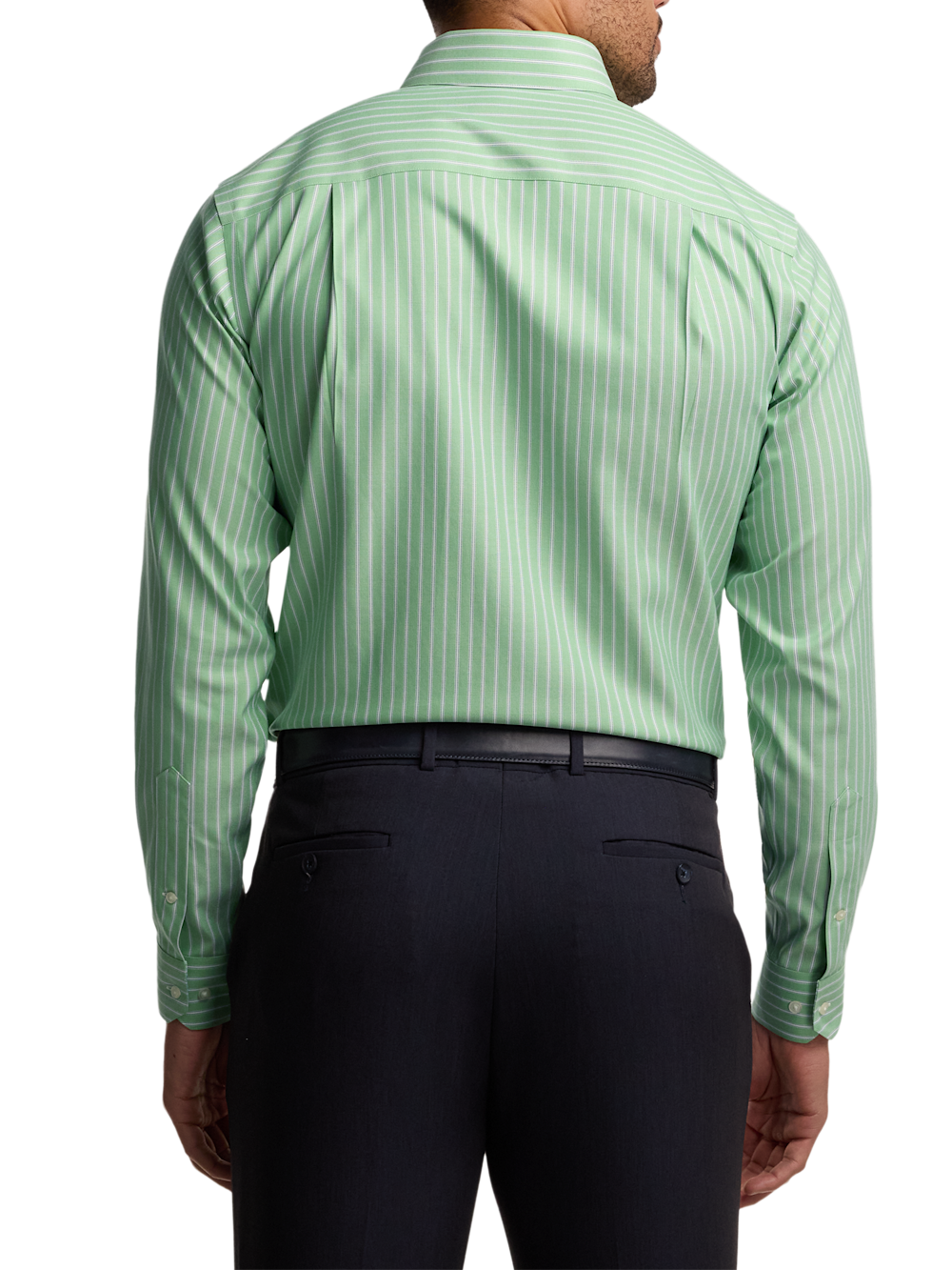 Alternate Image of Traveler Cotton Blend Stripe Dress Shirt With Contrast Trim-4