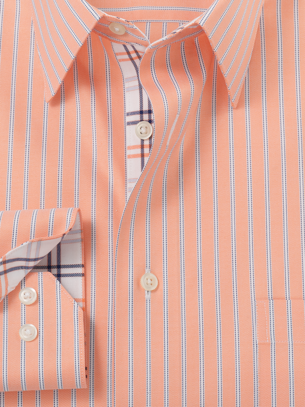 Alternate Image of Traveler Cotton Blend Stripe Dress Shirt With Contrast Trim-5