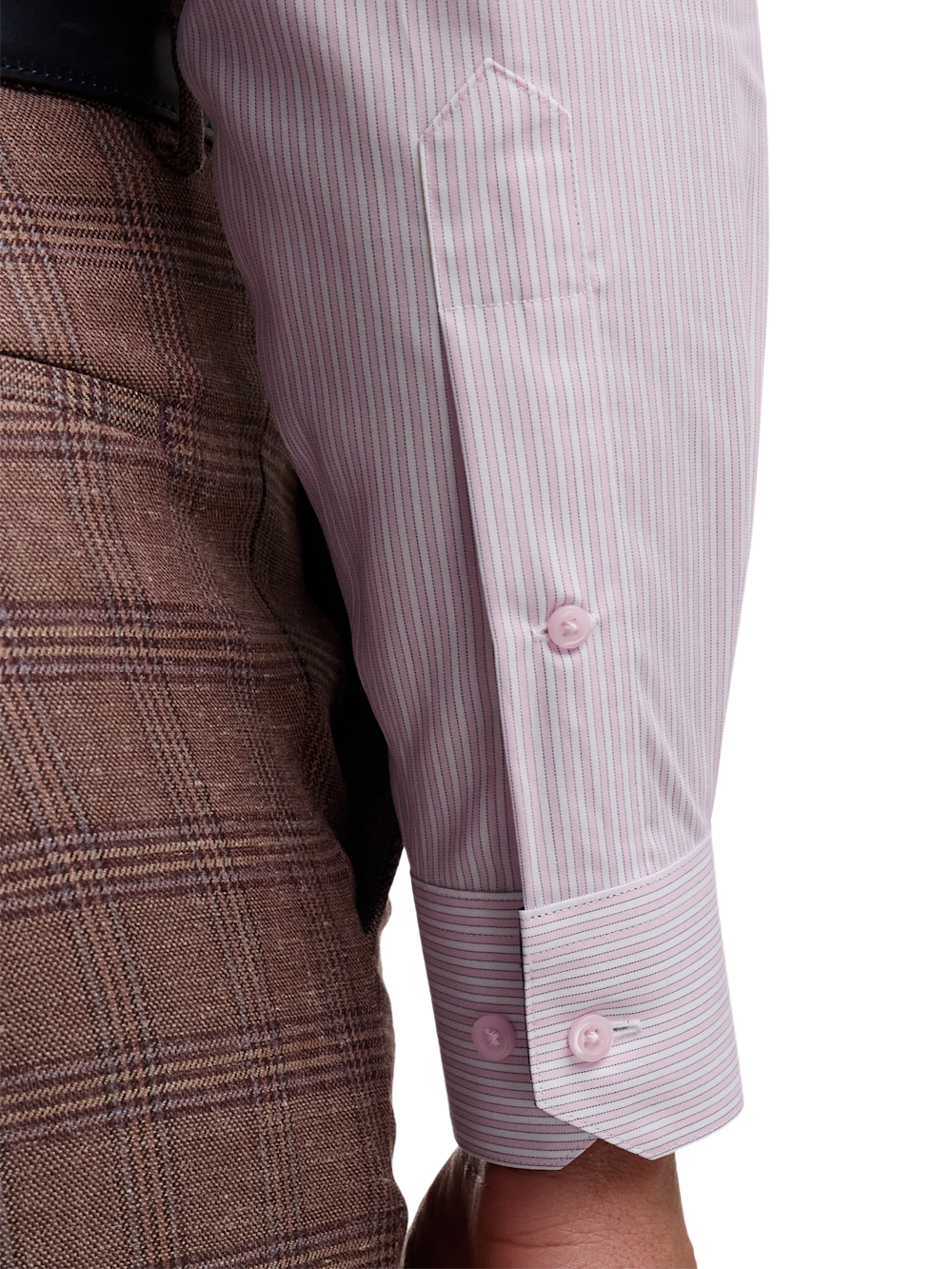 Alternate Image of Non-iron Cotton Stripe Dress Shirt With Contrast Trim-3