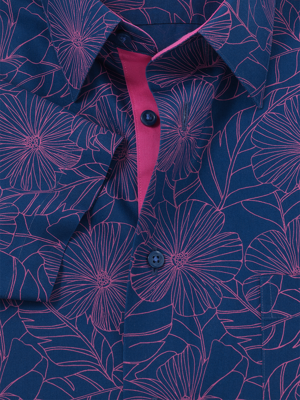 pink pattern dress shirt Canclini Pink Floral Print Shirt