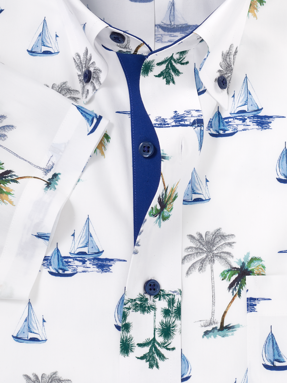 Alternate Image of Non-iron Cotton Novelty Dress Shirt With Contrast Trim-5