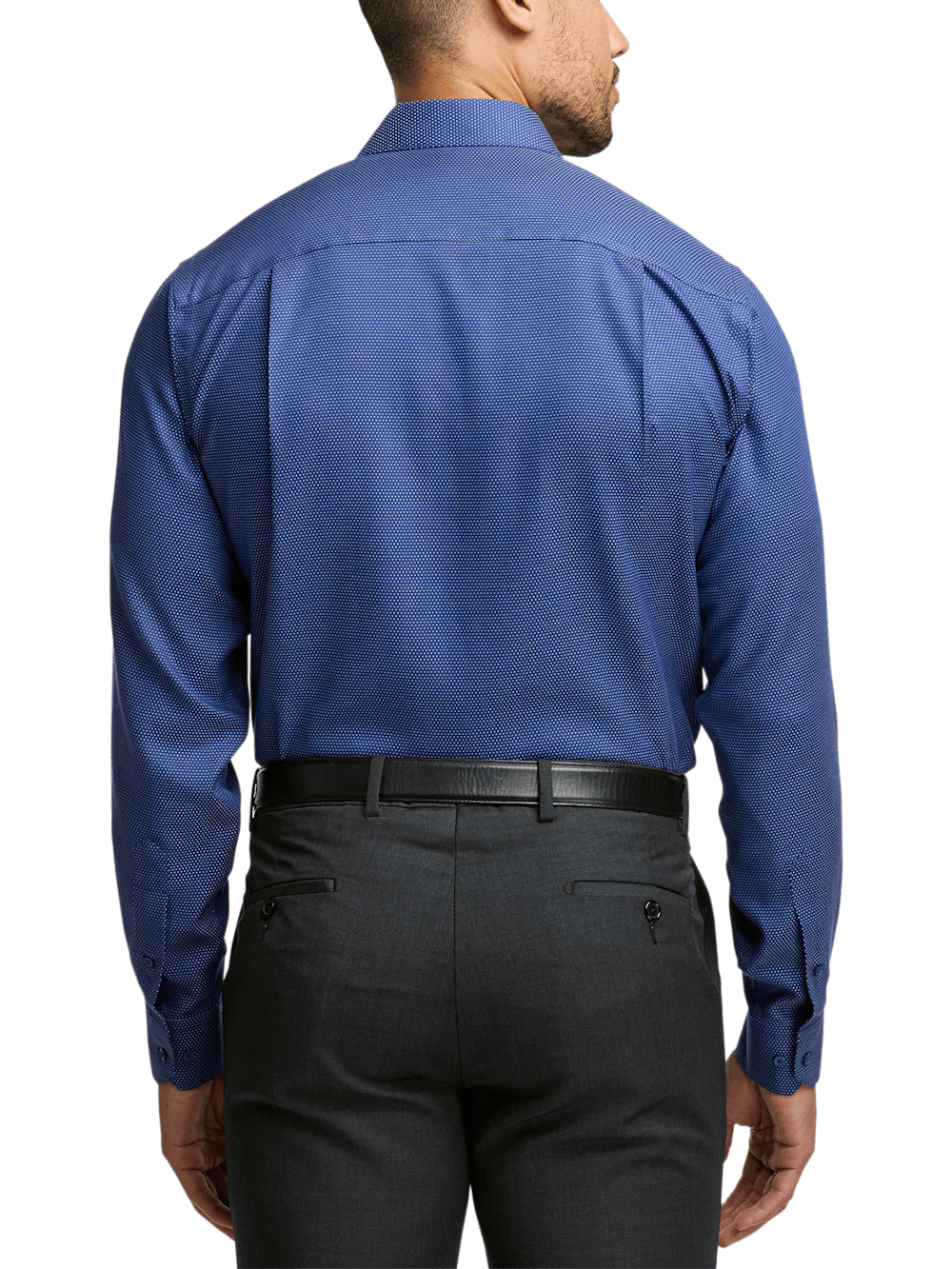 Non-Iron Cotton Dot Dress Shirt - Blue - Classic Fit / 15 / 32 Non-Iron Cotton Dot Dress Shirt - Blue - Classic Fit / 15 / 32