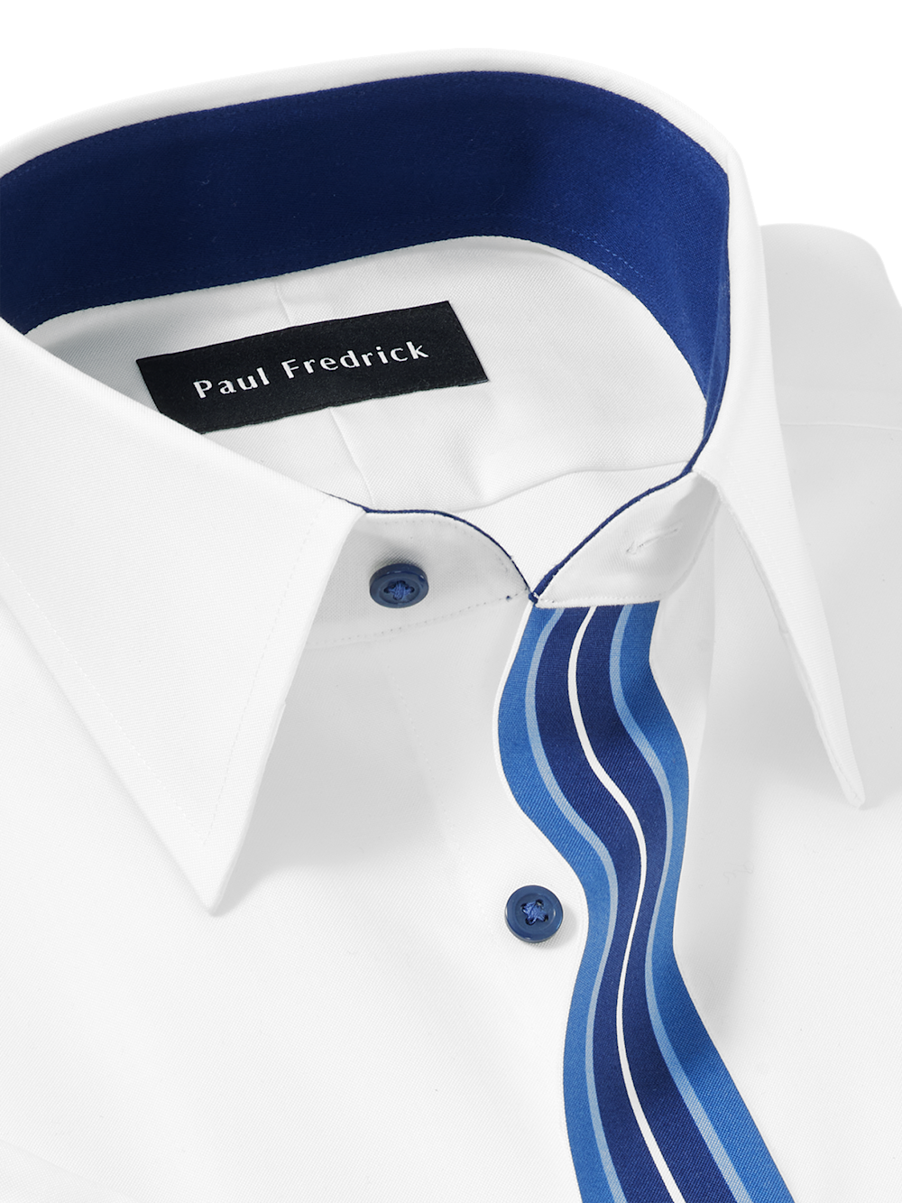 Alternate Image of Comfort Stretch Non-iron Solid Dress Shirt With Contrast Trim-6