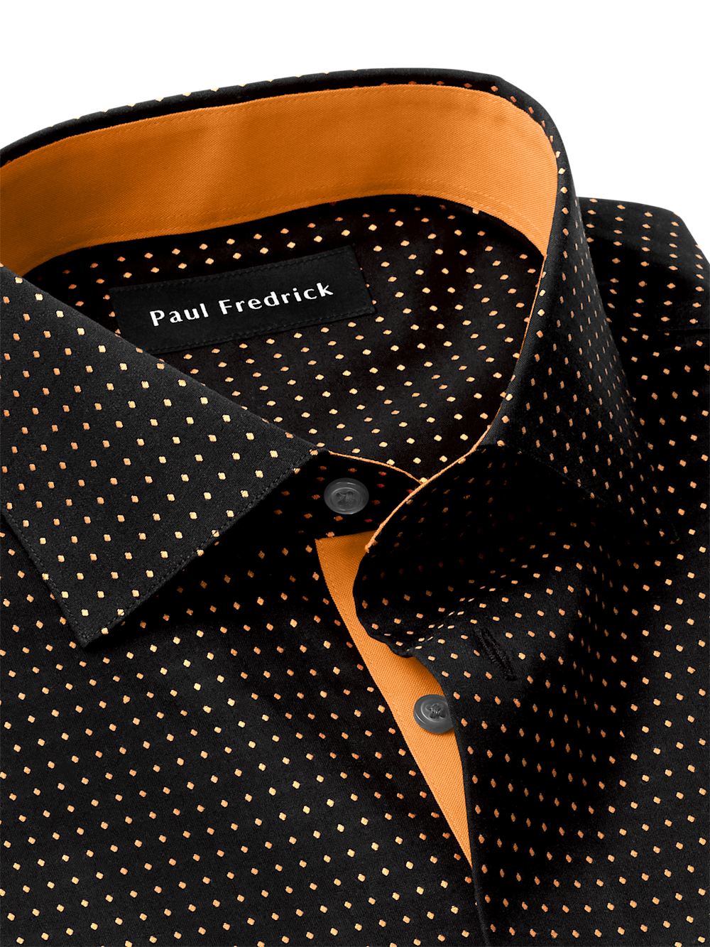 Alternate Image of Comfort Stretch Non-iron Dot Dress Shirt With Contrast Trim-6