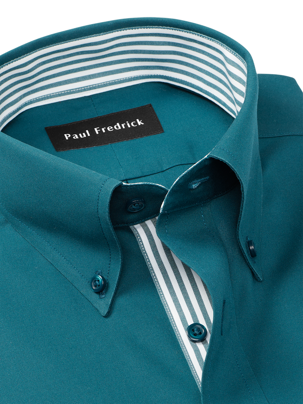 Alternate Image of Comfort Stretch Non-iron Solid Dress Shirt With Contrast Trim-6