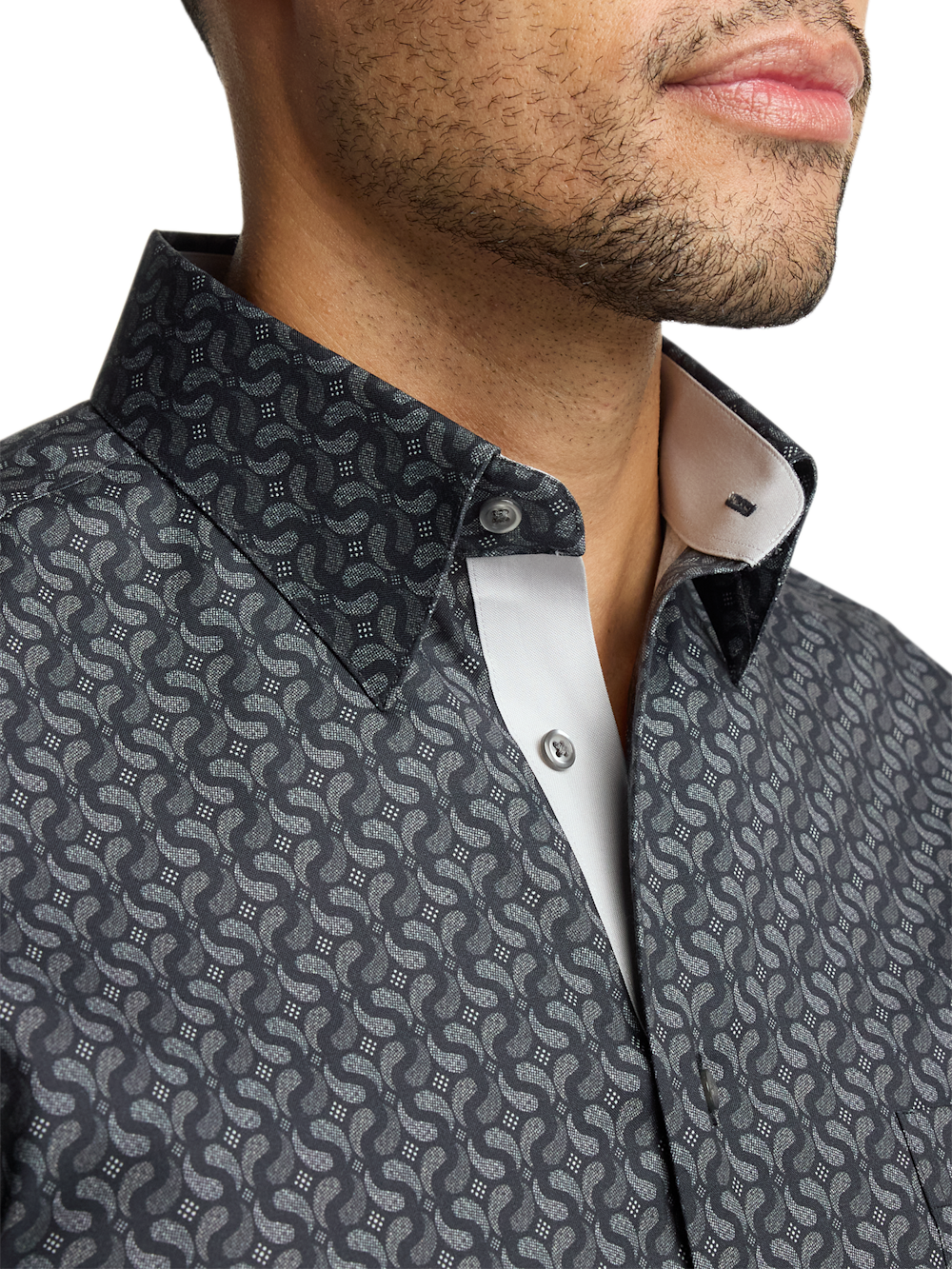 Alternate Image of Comfort Stretch Non-iron Deco Dress Shirt With Contrast Trim-2