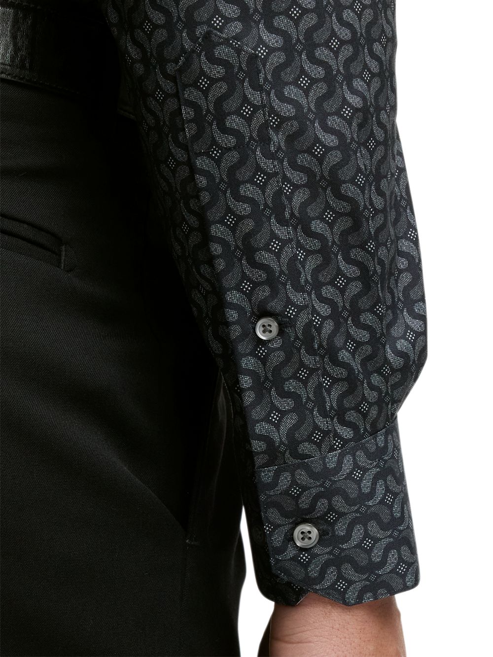 Alternate Image of Comfort Stretch Non-iron Deco Dress Shirt With Contrast Trim-3