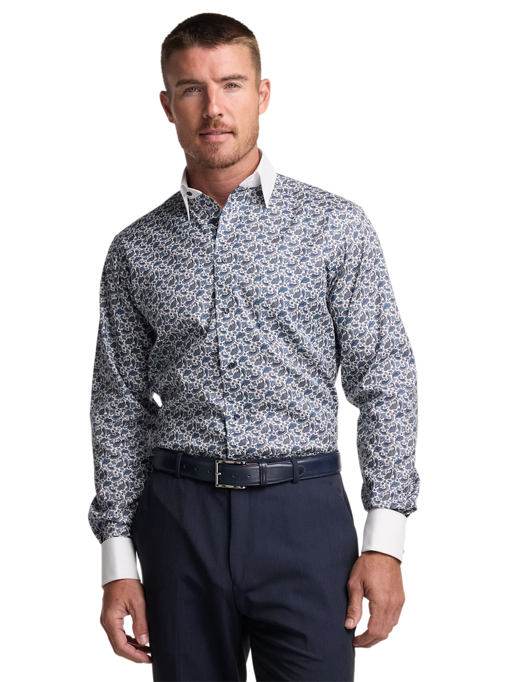 Alternate Image of Comfort Stretch Non-iron Paisley Dress Shirt-1