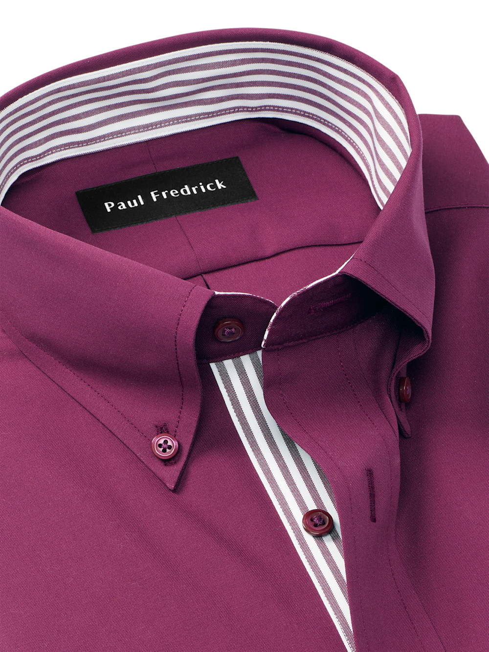 Alternate Image of Comfort Stretch Non-iron Solid Dress Shirt With Contrast Trim-6