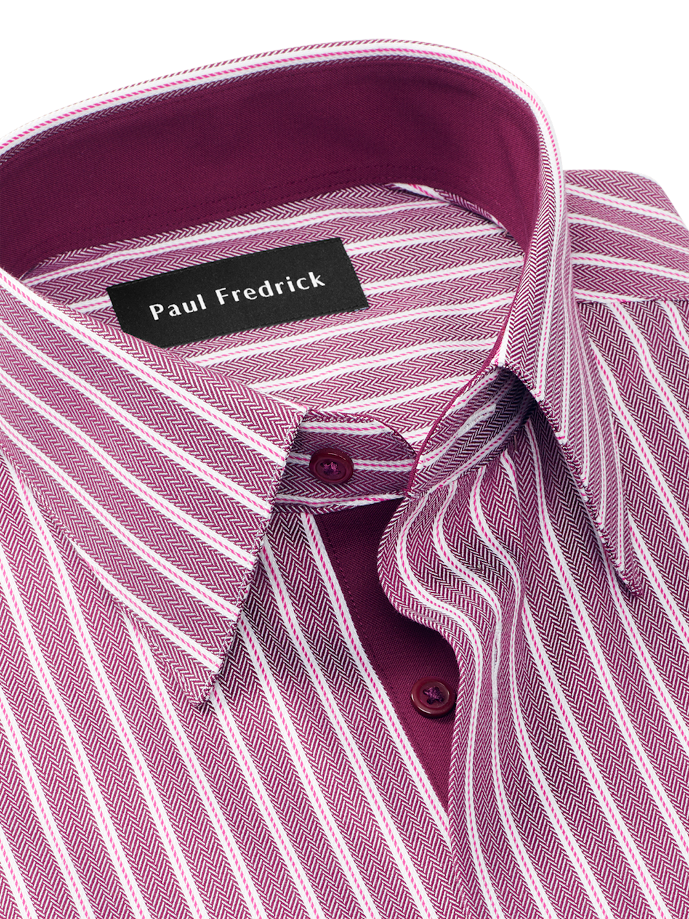 Alternate Image of Comfort Stretch Non-iron Stripe Dress Shirt With Contrast Trim-6