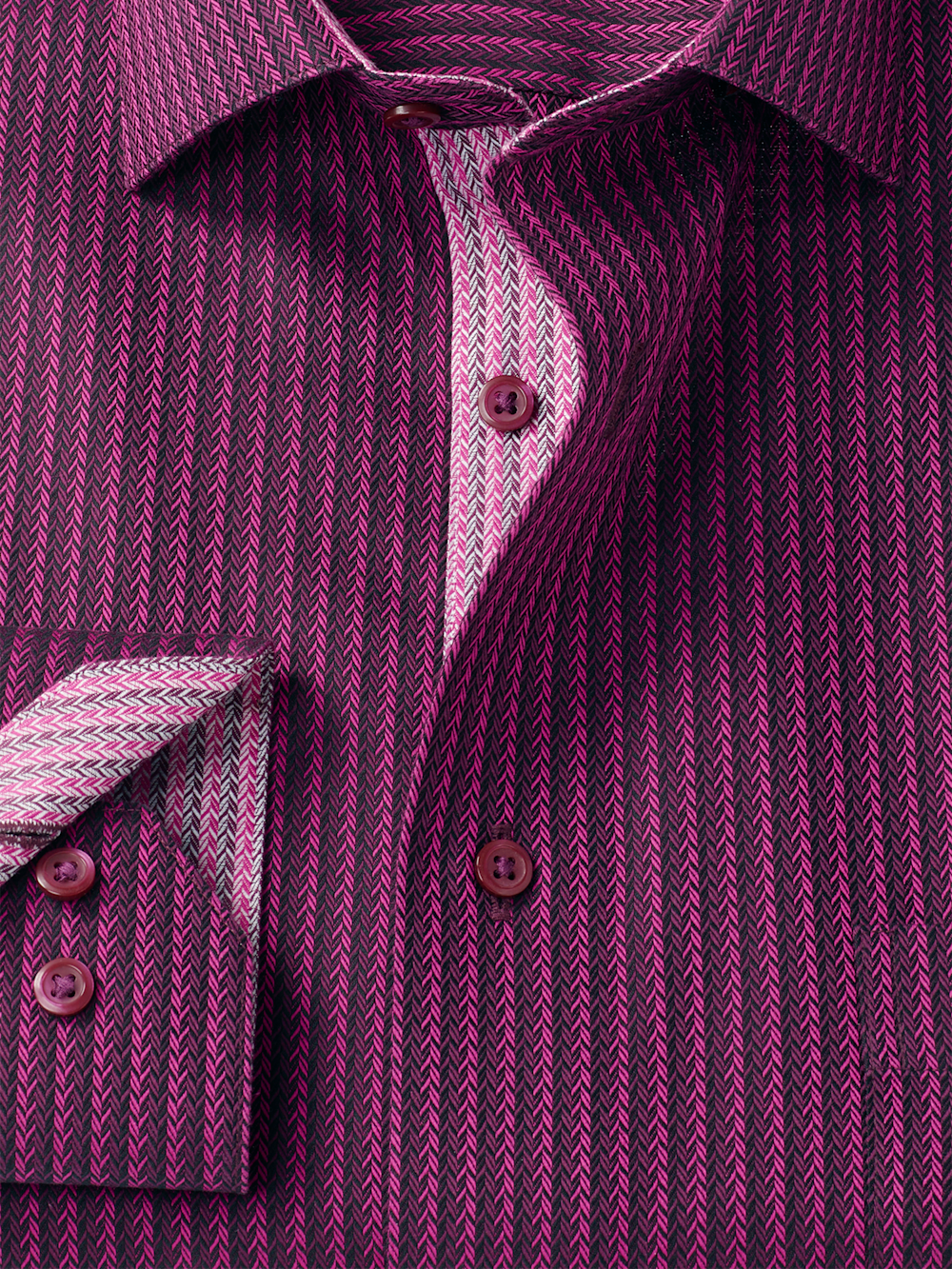 Alternate Image of Comfort Stretch Non-iron Stripe Dress Shirt With Contrast Trim-5