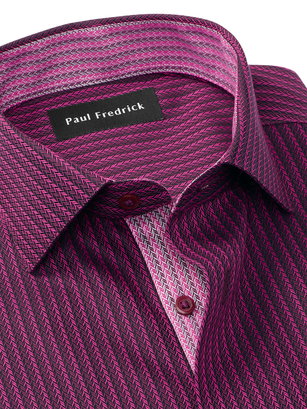 Alternate Image of Comfort Stretch Non-iron Stripe Dress Shirt With Contrast Trim-6